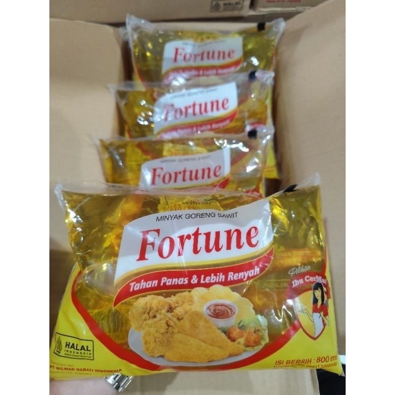 

Minyak goreng FORTUNE 800 ml kemasan bantal