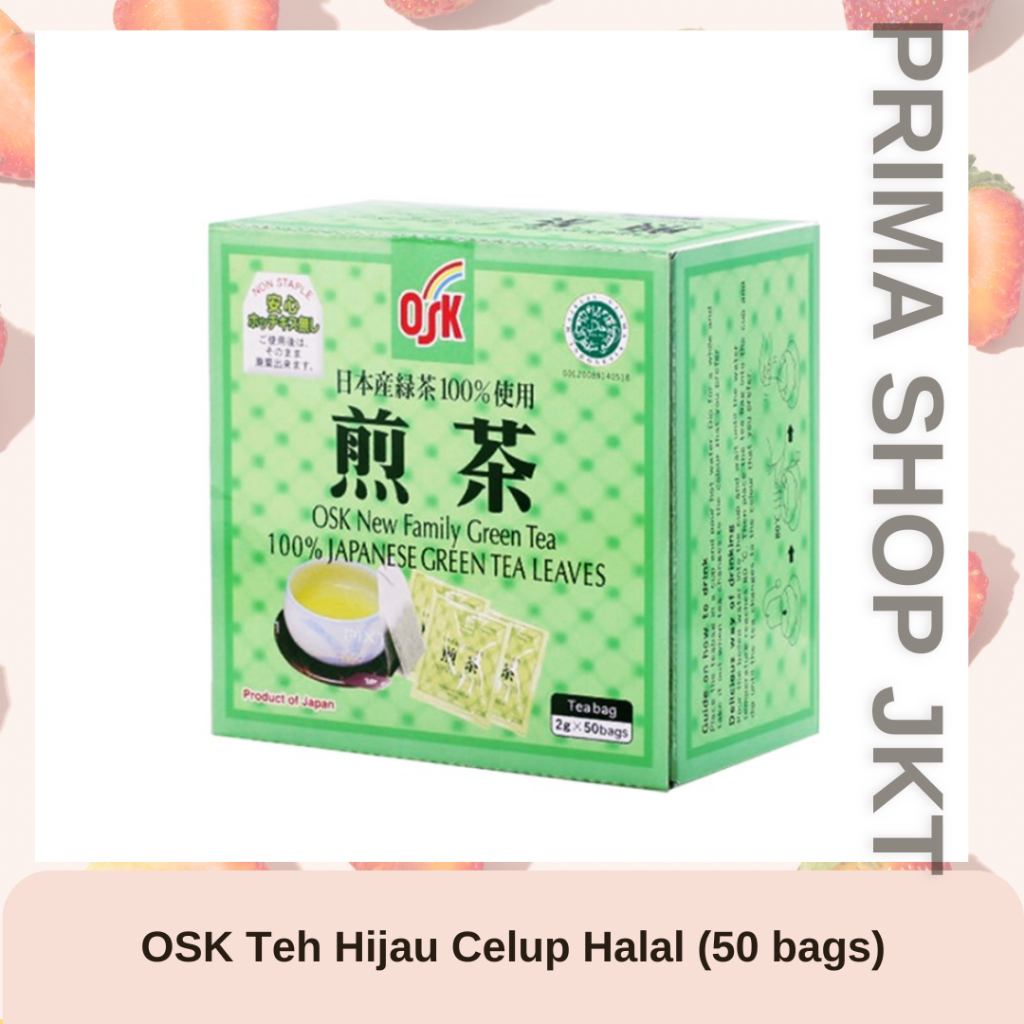 OSK Japanese Green Tea Original Halal Isi 50 Sachet  Sencha Tea - Teh Hijau Original