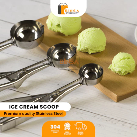 BISA BAYAR DITEMPAT Scoop Es Krim Stainless Steel Sendok Cetak Es Krim Cetakan Kue Es Krim Alat Es K