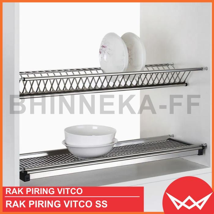 RAK PIRING DAN GELAS VITCO STAINLESS STEEL / VITCO STAINLESS STEEL DISH DRIP / RAK PIRING