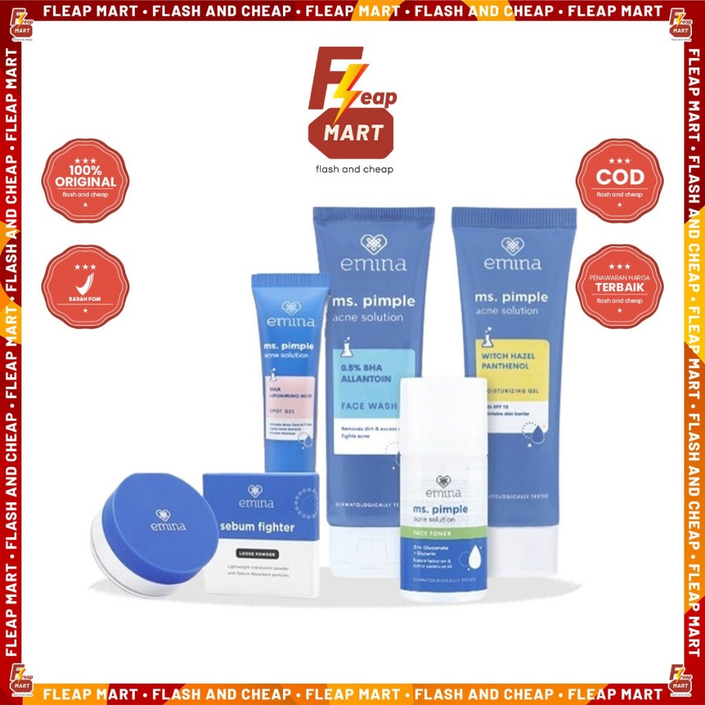 EMINA Ms Pimple Acne Solution Paket Skincare Series - Paket Skincare Jerawat