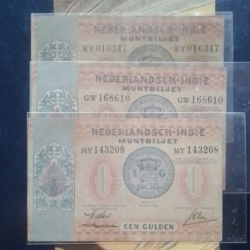 UANG KUNO NEDERLANDSCH INDIE 1 GULDEN TAHUN 1940