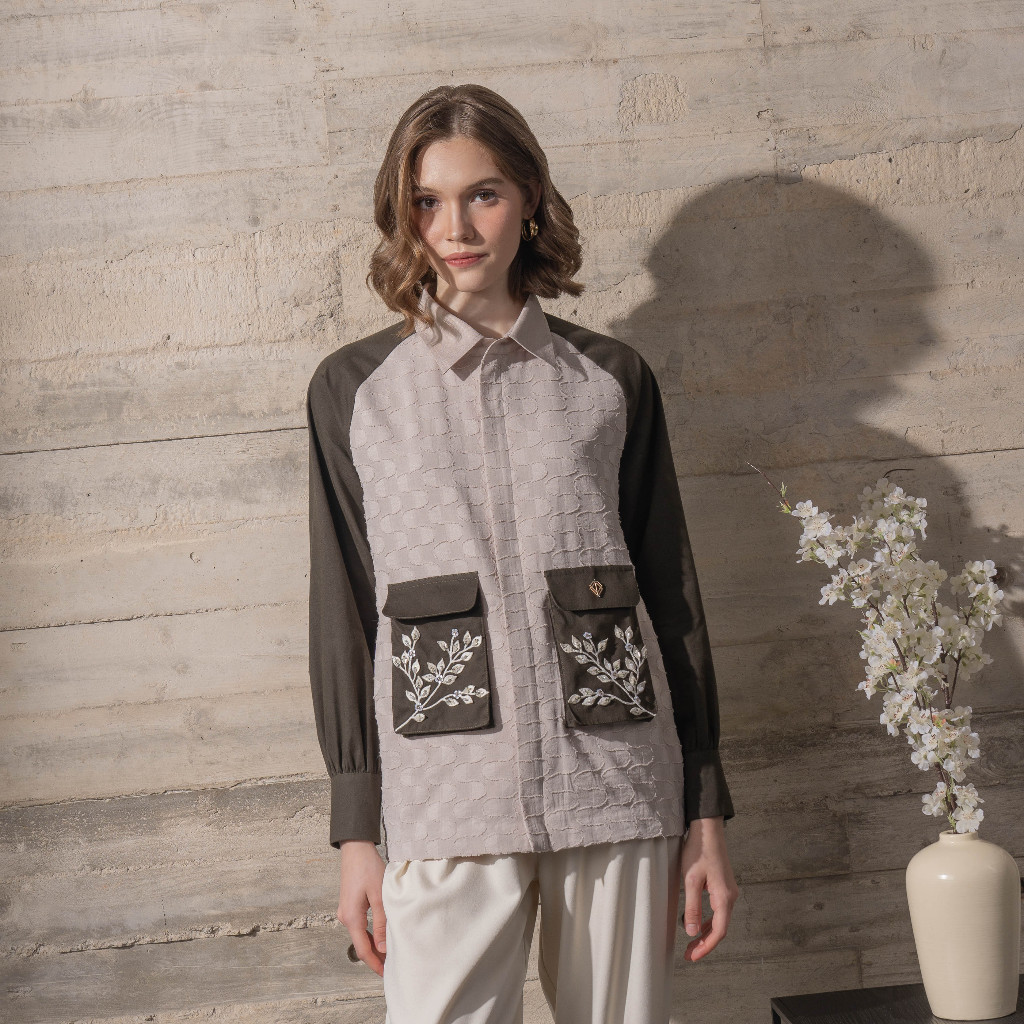 Vaia Atelier - Atasan Kemeja Wanita Anko