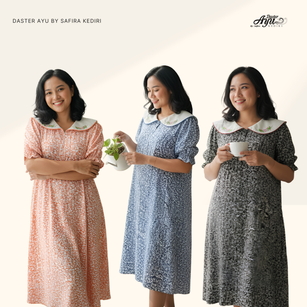 Daster Ayu by Safira | Daster Bordir Daisy Vintage