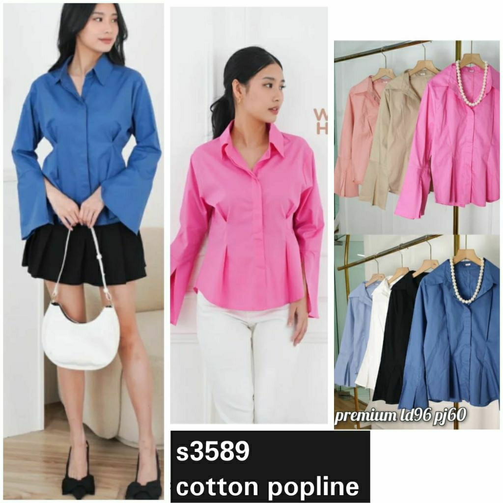 kemeja slimfit wanita