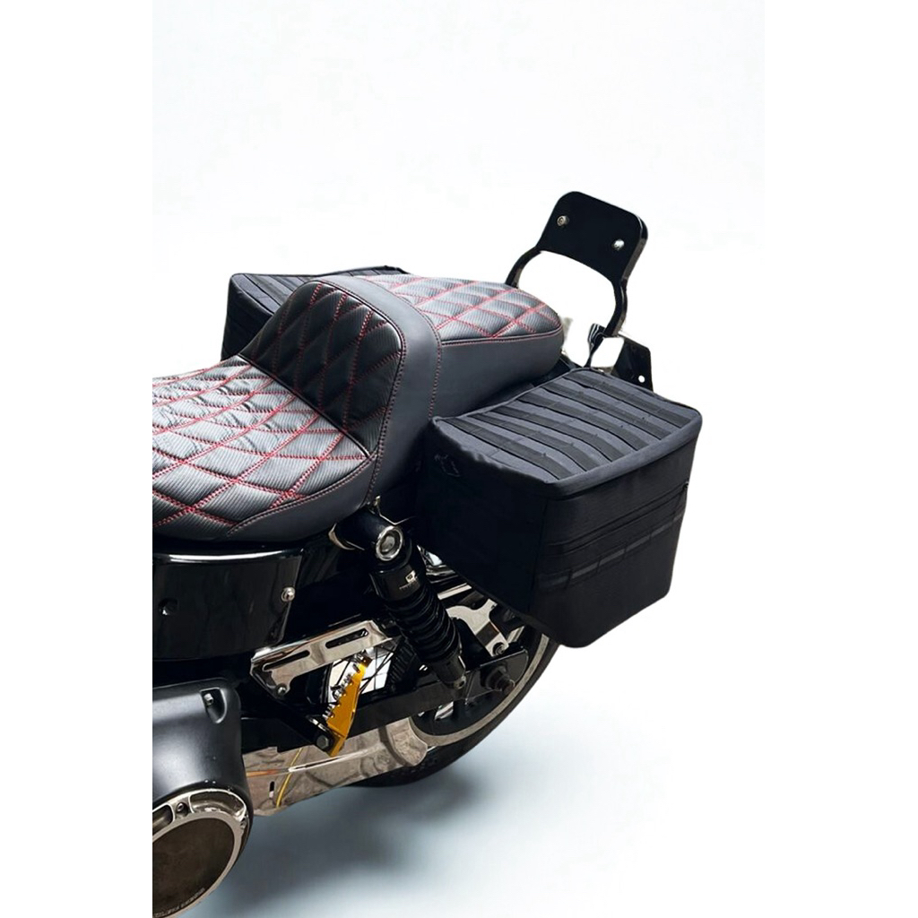 SADDLE BAG | Sidebag Tas Samping Motor Ala Trashin Harley Davidson Clubstyle | Streetbob Dyna Softai