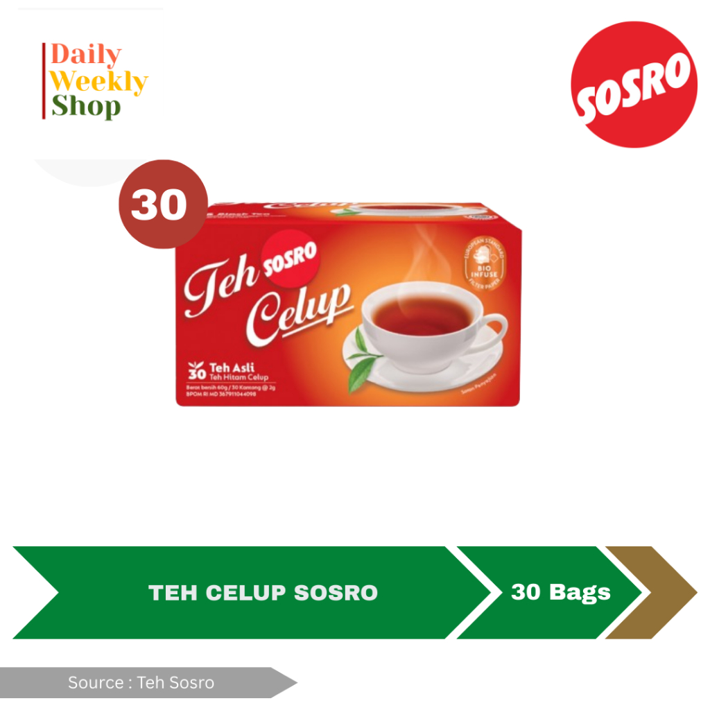 

Sosro Teh Celup Isi 30 Bags