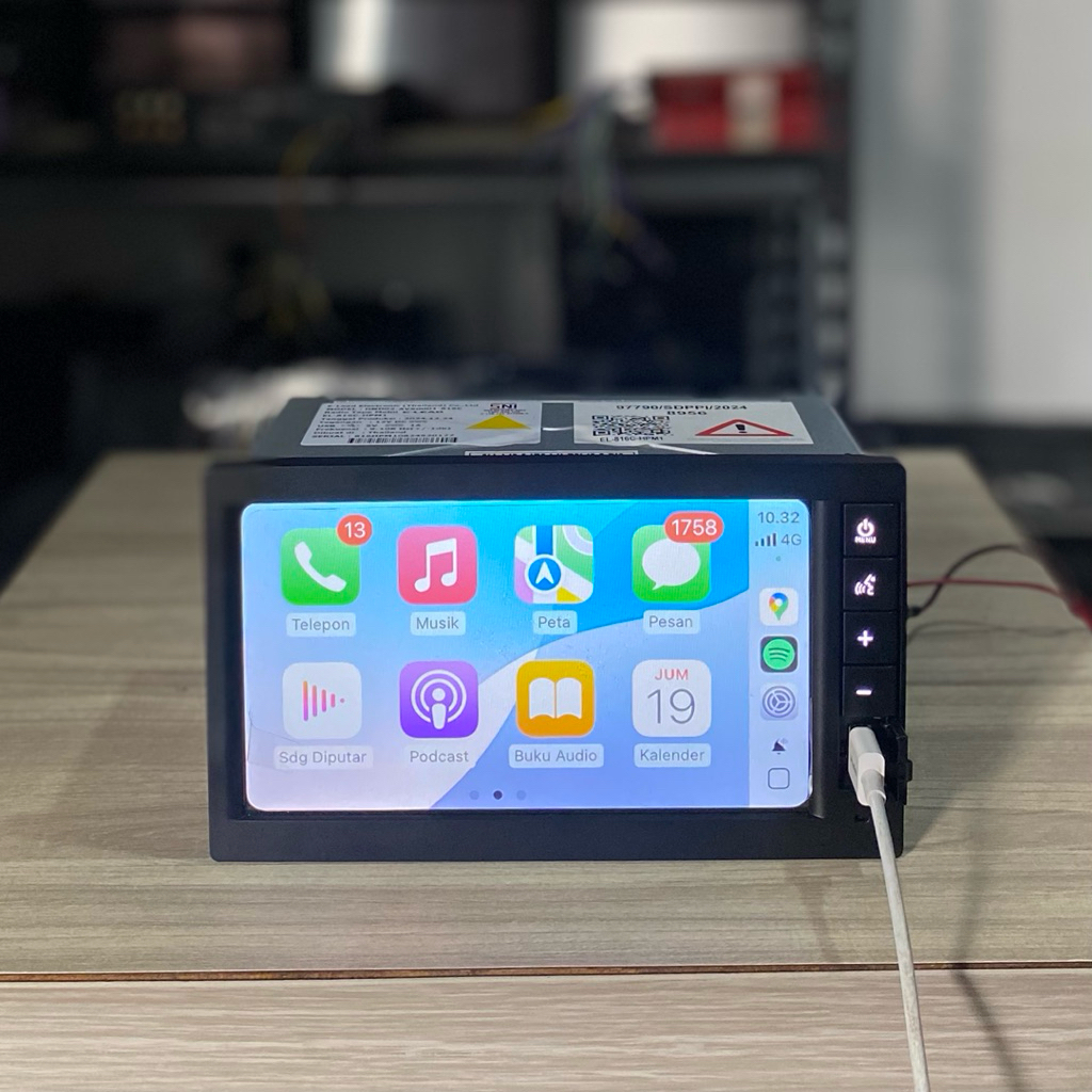 head unit standar Honda Brio RS Apple carplay dan android auto