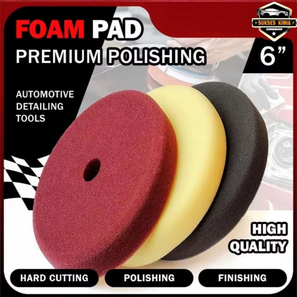Busa Poles 6 Inch / Busa Poles Premium Quality 6" Untuk Backing Pad 5" busa poles mobil  6 inch velc
