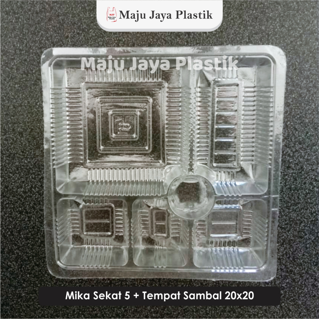 (50 PCS) Mika Samir MMP 20 Sekat 5 | Mika sekat Tumpeng Nasi Kuning ukuran 20x20