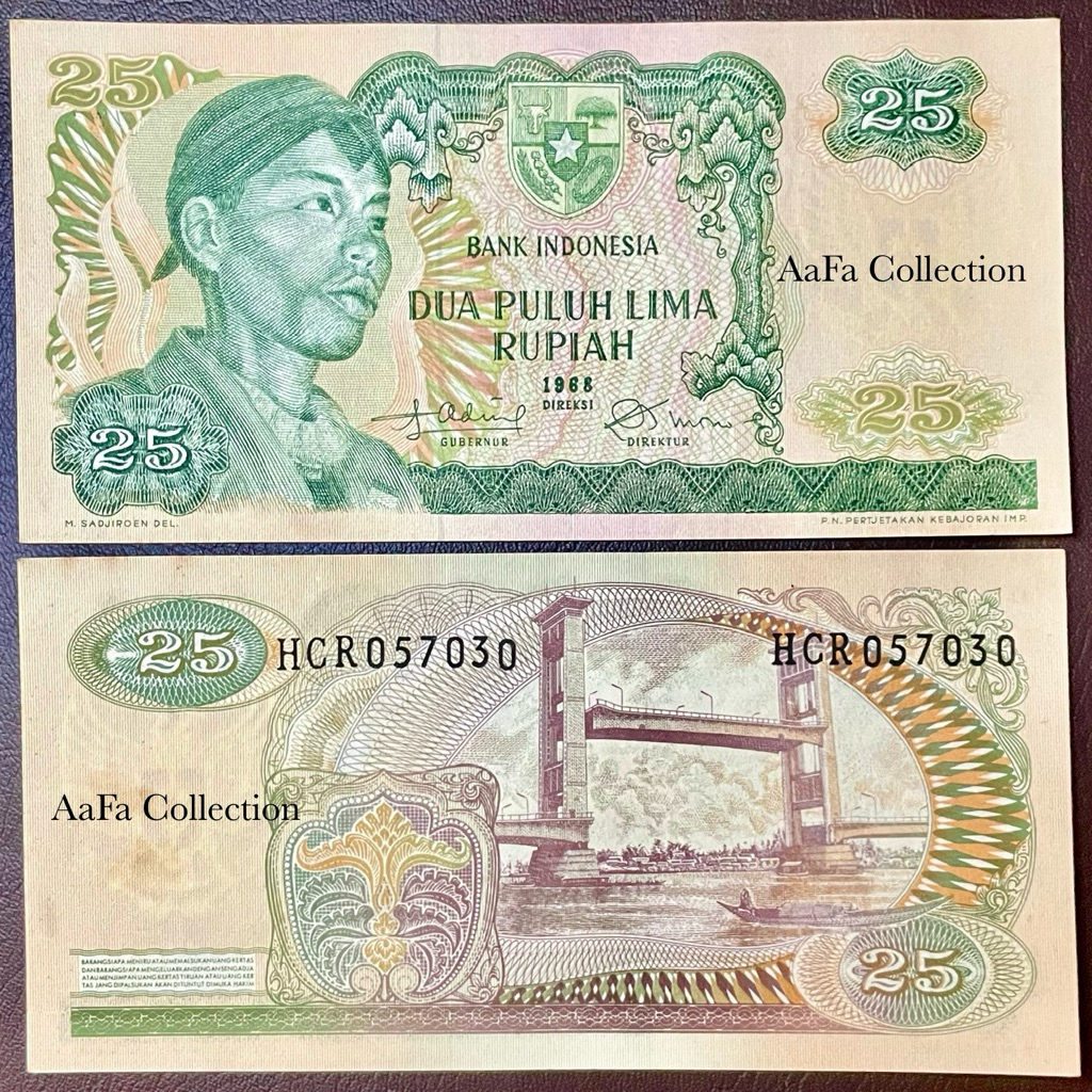 UANG KERTAS KUNO 25 SERI SUDIRMAN 1968
