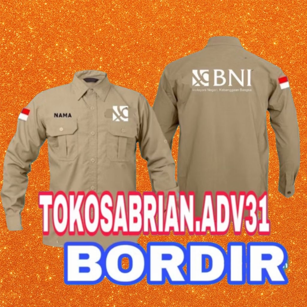 KEMEJA BNI BAJU BANK BNI BAJU KERJA BANK BNI