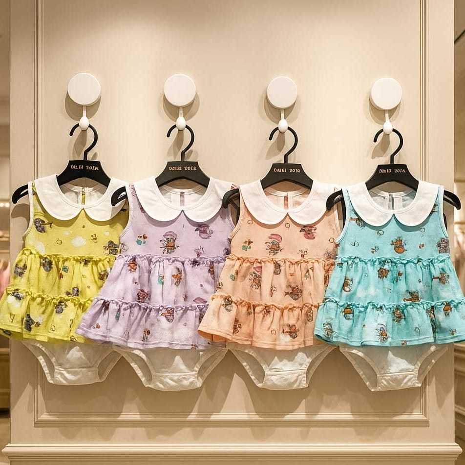 Walton Kids 5473 Setelan Walton Kids Bayi Prempuan Usia 0-6 Bulan Bahan Kaos Adem dan Dijamin Nyaman