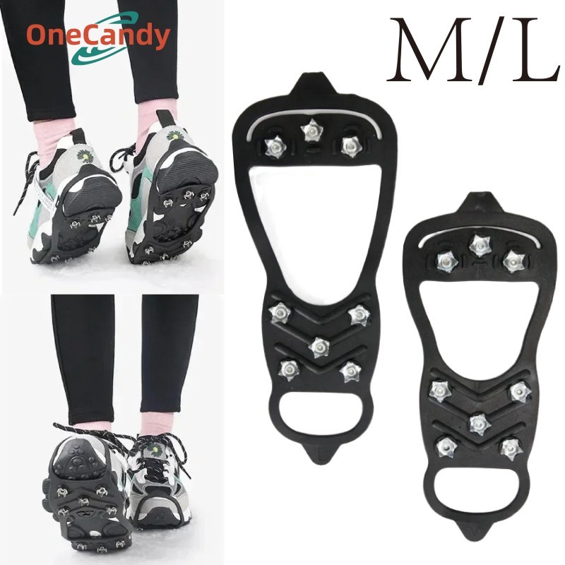 2PCS/Set Alas Sepatu Mendaki Alas Sepatu Paku Anti Slip 8 Gigi Alas Sepatu Salju Untuk Berjalan Di S