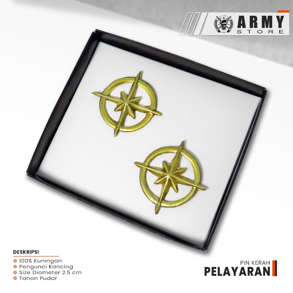 pin corpsteken mata angin/pin kerah corpsteken pelayaran