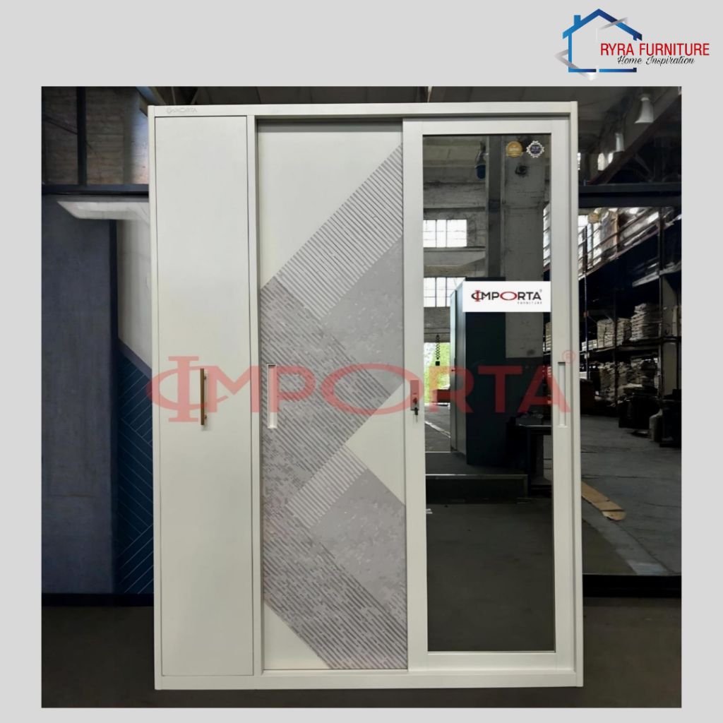 IMPORTA - LEMARI PAKAIAN BESI DENGAN LEMARI JILBAB