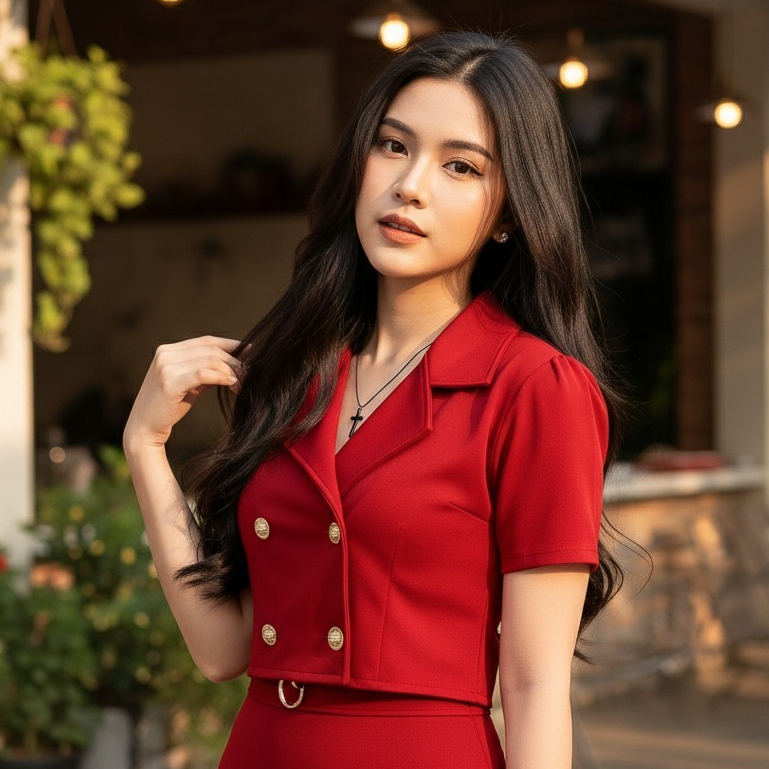 ATASAN ODELIA 6915 | ATASAN CROP WANITA | BLAZER CROP WANITA KEKINIAN