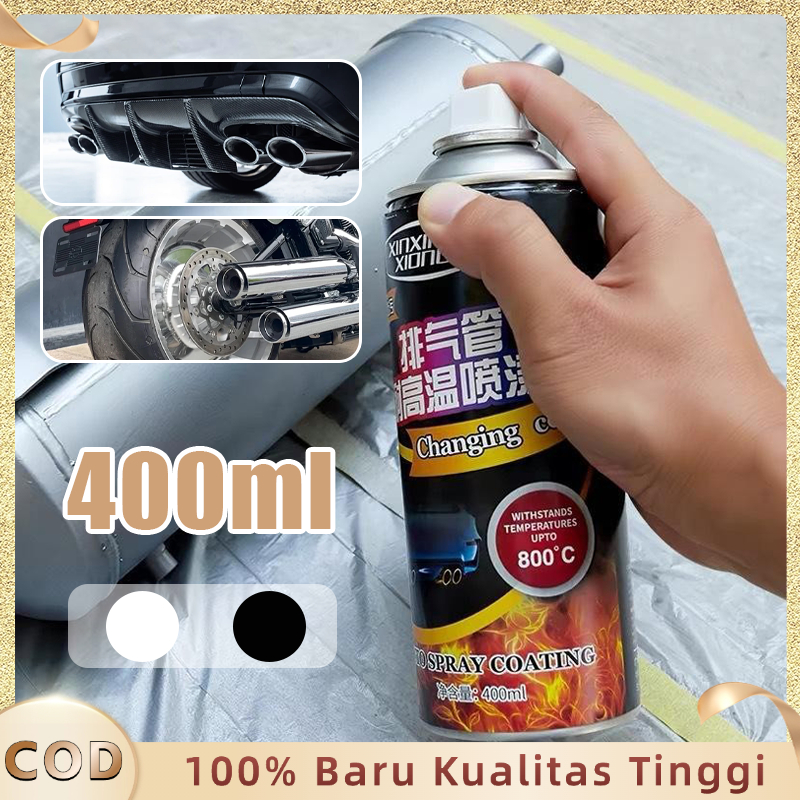 Cat Semprot Suhu Tinggi 800℃ Cat Semprot Knalpot Tahan Panas 400ml Cat Anti Panas Untuk Mesin Cat An