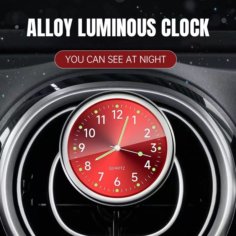 Dashboard Mobil SUV Elektronik Jam Digital Tempel Analog Mobil Jam Mobil Luminous Universal