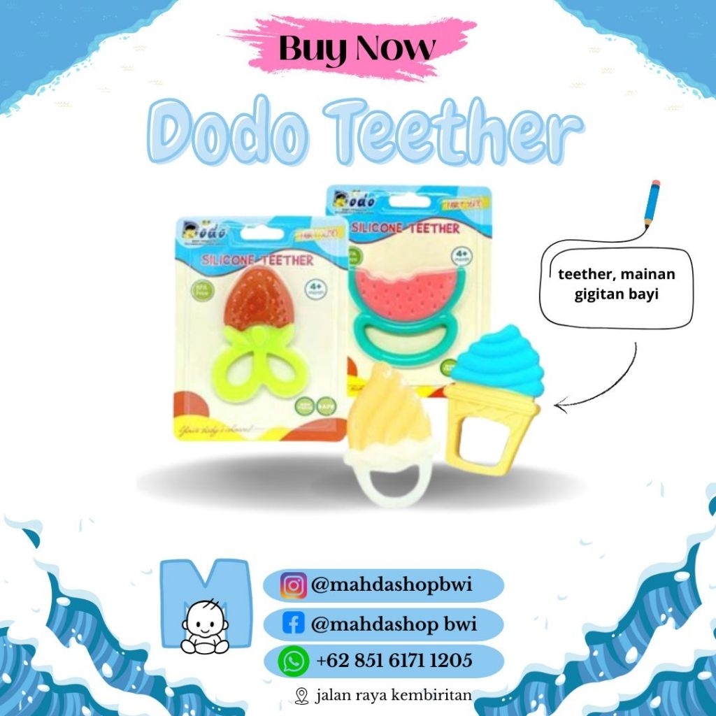 Dodo teether / mainan gigit bayi / dodo mainan gigitan / mainan bayi / gigitan / dodo