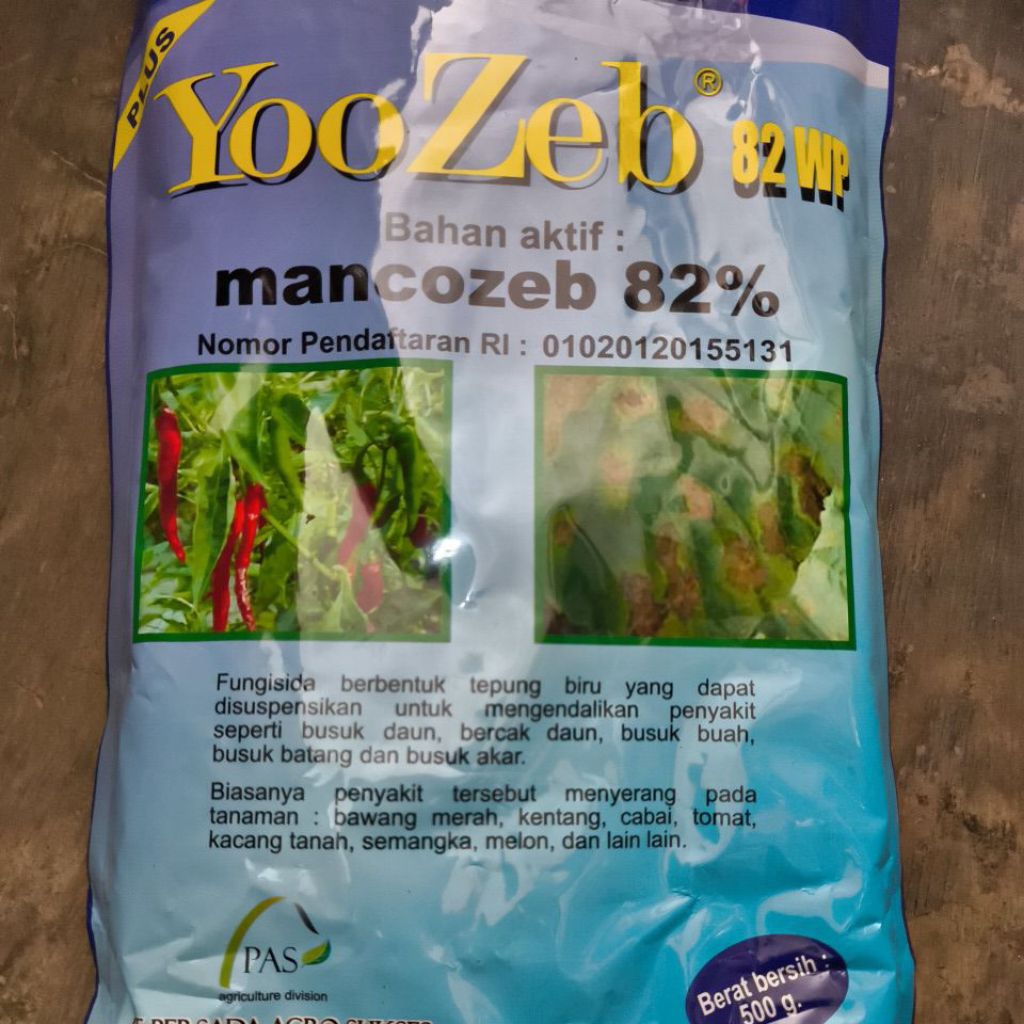 Fungisida YooZeb 82 WP(Biru) 500gr/ba.mankozeb biru 82%