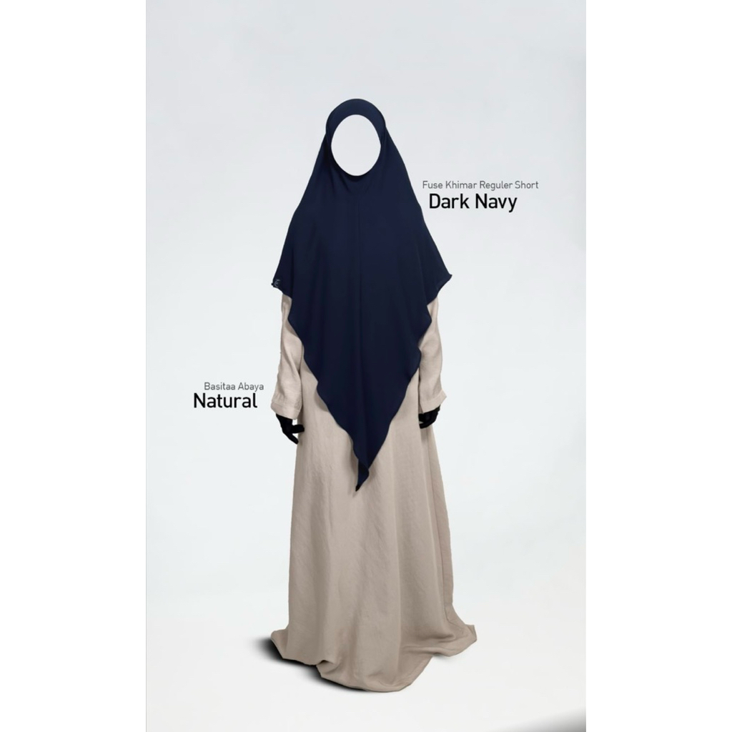 BASITAA ABAYA NATURAL SIZE XS BY ALJENNA || FK MINI BASIC BY ALJENNA