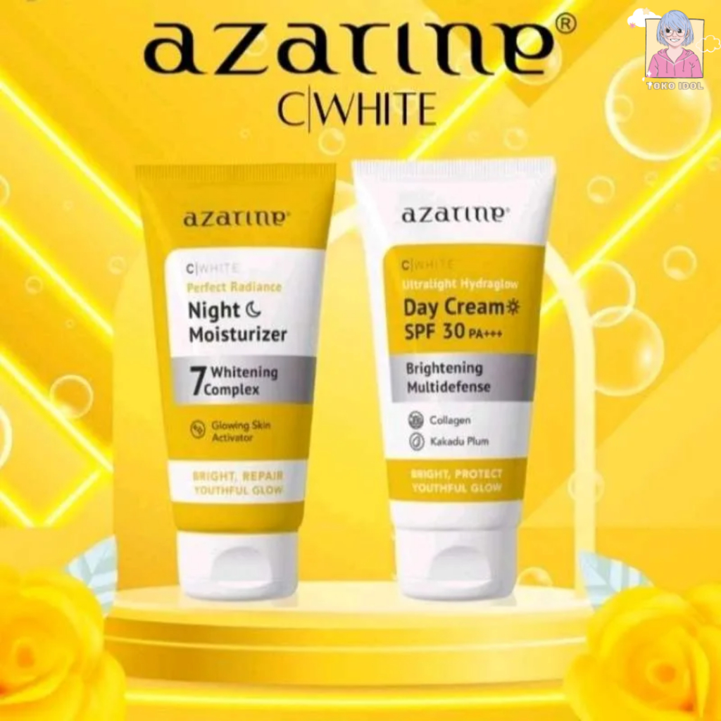 (EXP 2028) Azarine C White Day Cream & Night Moisturizer, Day cream azarine c white, Night Cream Aza