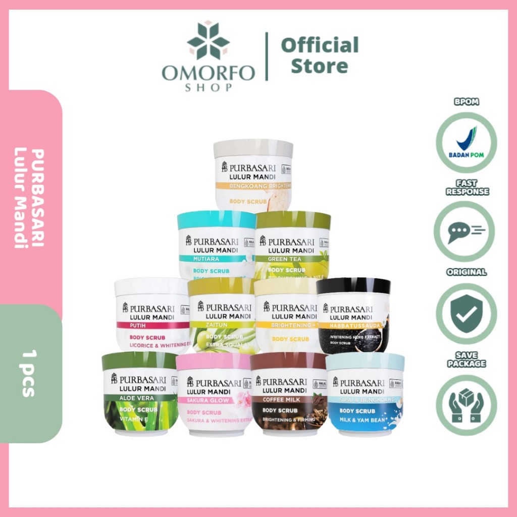 [Omorfo] PURBASARI Lulur Mandi 100 dan 200gr