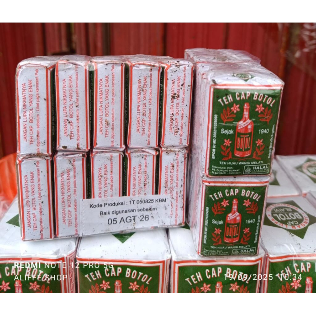 

teh tubruk cap botol 1 pak isi 10pcs@8gr