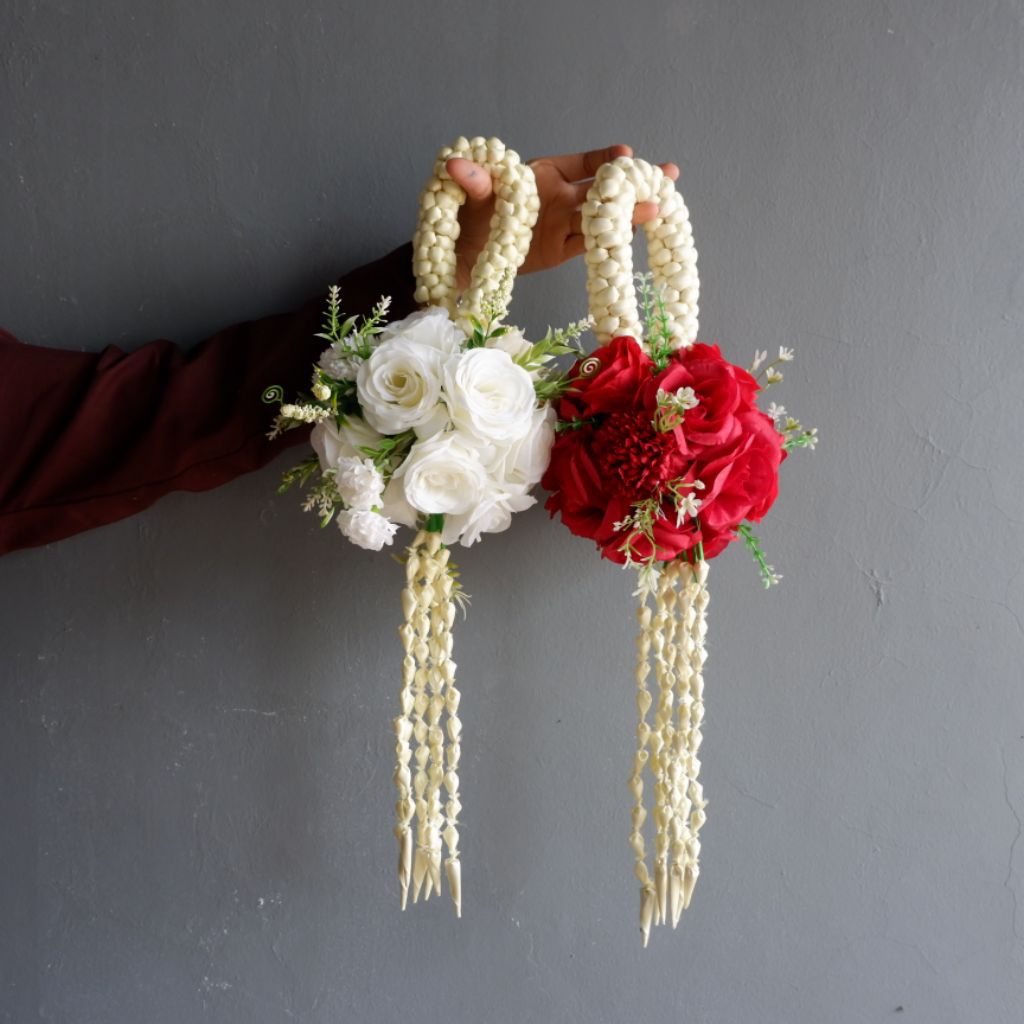 Bunga Tangan Melati Mawar Pengantin / Gelang Melati / hoop Melati / ring melati palsu tiruan / buket