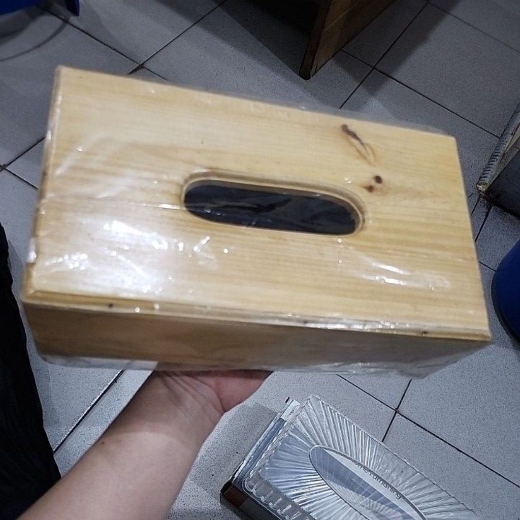 tempat tisu kotak tisu kayu estetik