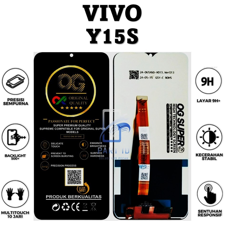 LCD TOUCHSCREEN VIVO Y15S FULLSET ORIGINAL 100%