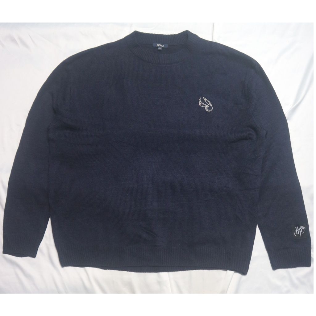 SPAO x HARRY POTTER Golden Snitch Original Oversized fit XXL Knitwear Navy Sweater Sweatshirt Crewne