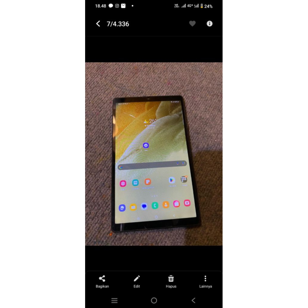 samsung tab A7 lite 4G LTE/32GB bekas