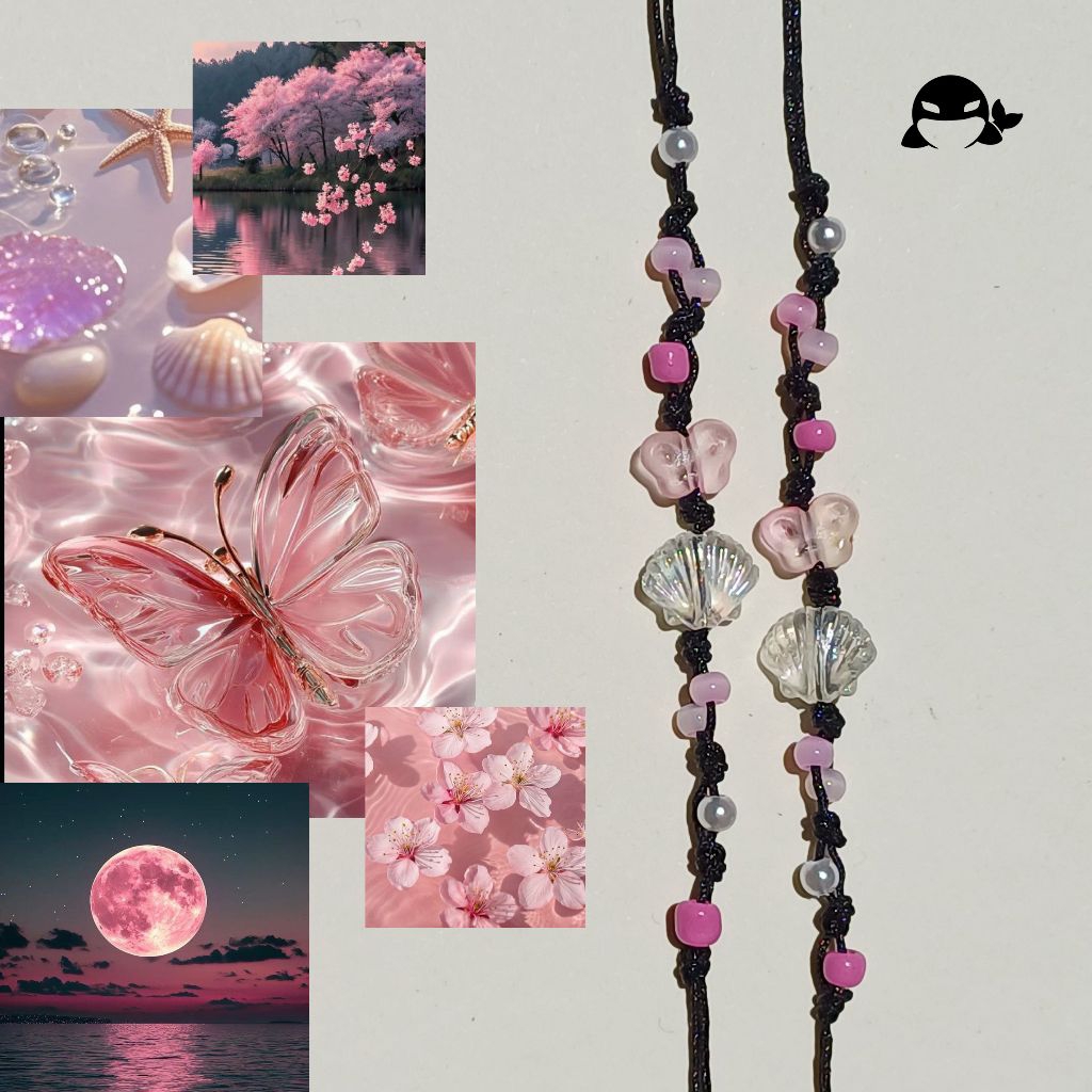 GELANG KUPU SAKURA..gelang pantai, biota laut, sakura, beach vibes, japan vibes