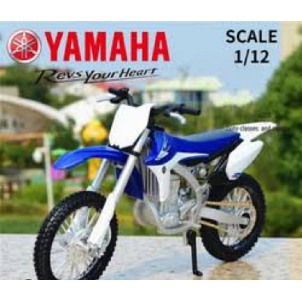 diecast miniatur motor trail Yamaha yz125 scala1:12