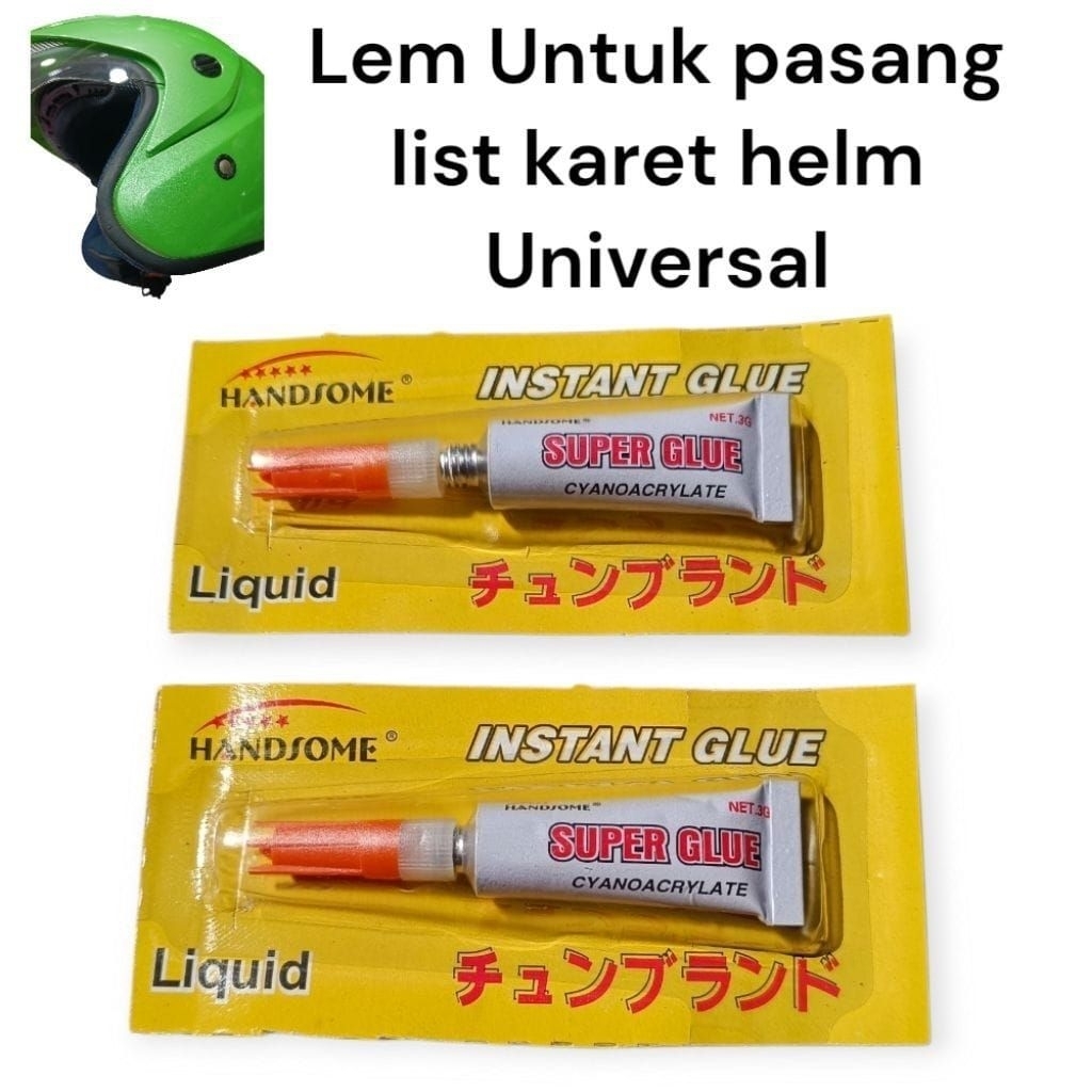Lem Power Glue Lem List Karet Helm Busa Spon Helm