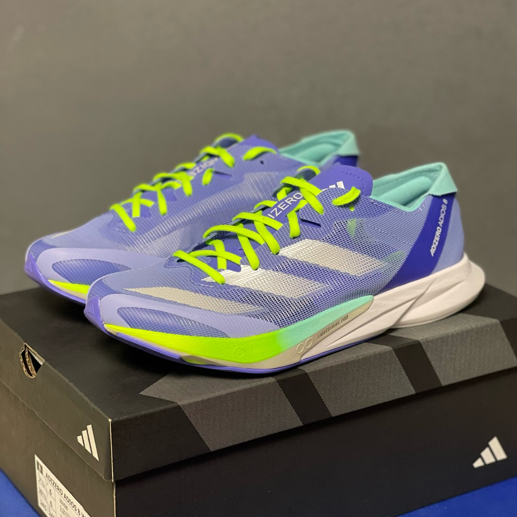 ADIDAS Adizero Adios 8 - Blue Spark / Flash Aqua | IG1539 | Original Store Authentic Sepatu Running 
