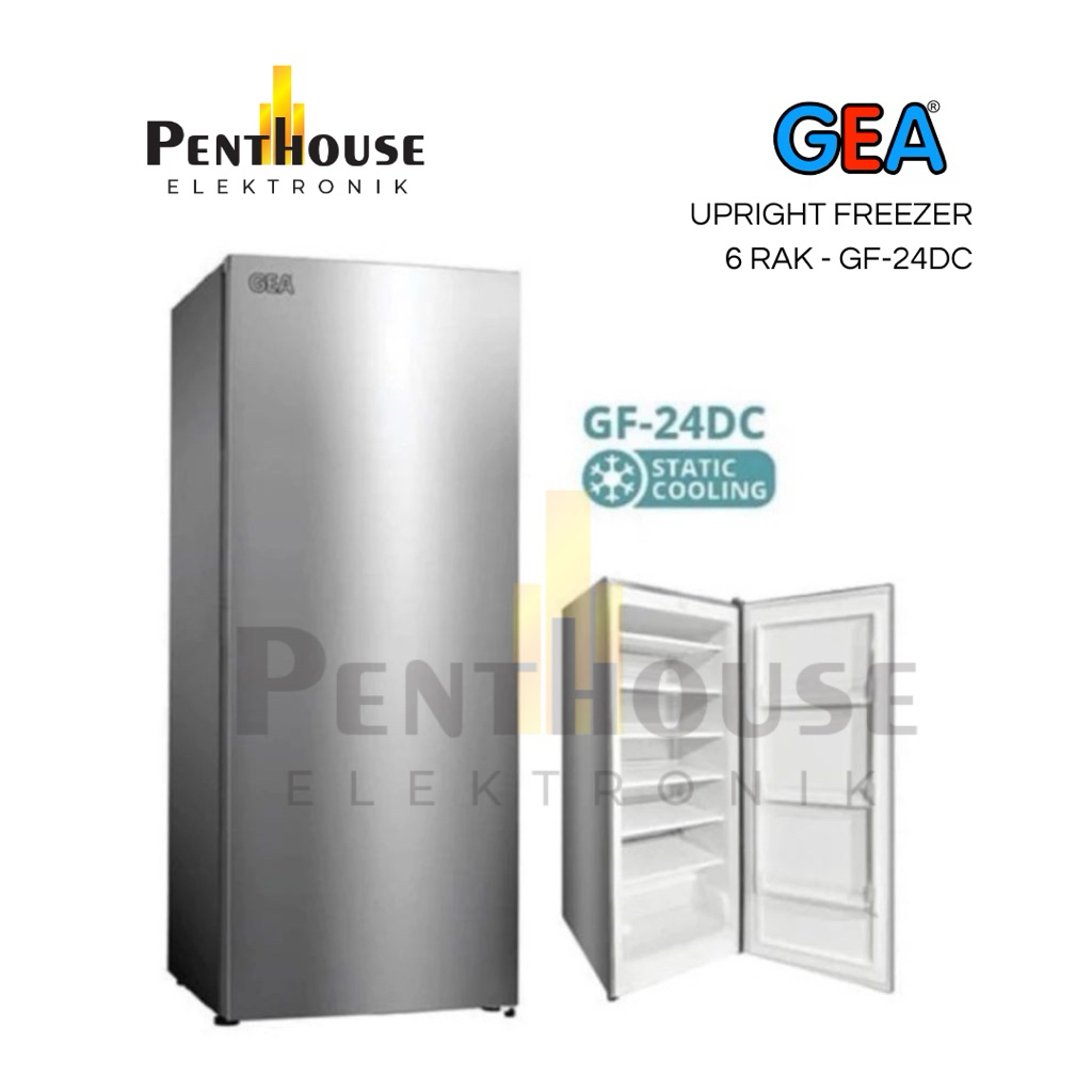 GEA Freezer GF-24DC / Upright Freezer Es Batu 6 Rak GF24DC