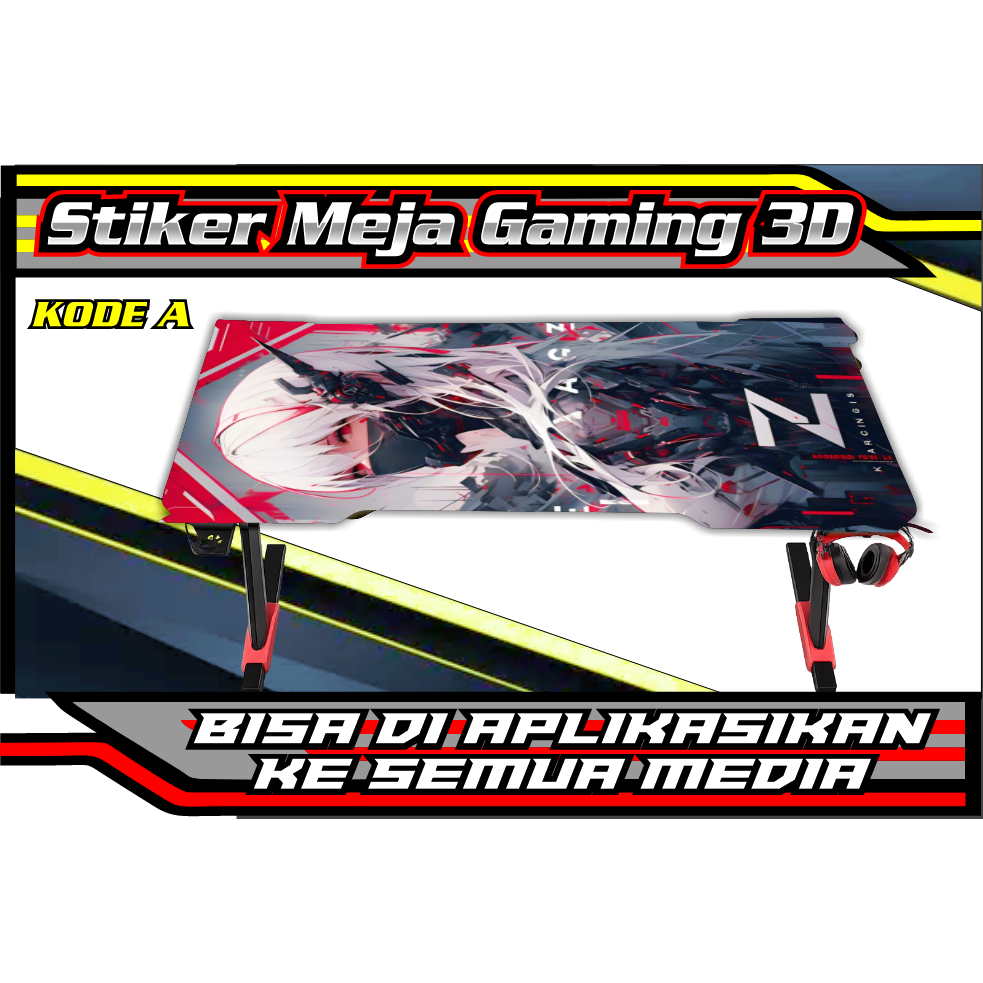 Stiker Meja Komputer | Meja Gaming | Meja Belajar | Stiker meja 3D