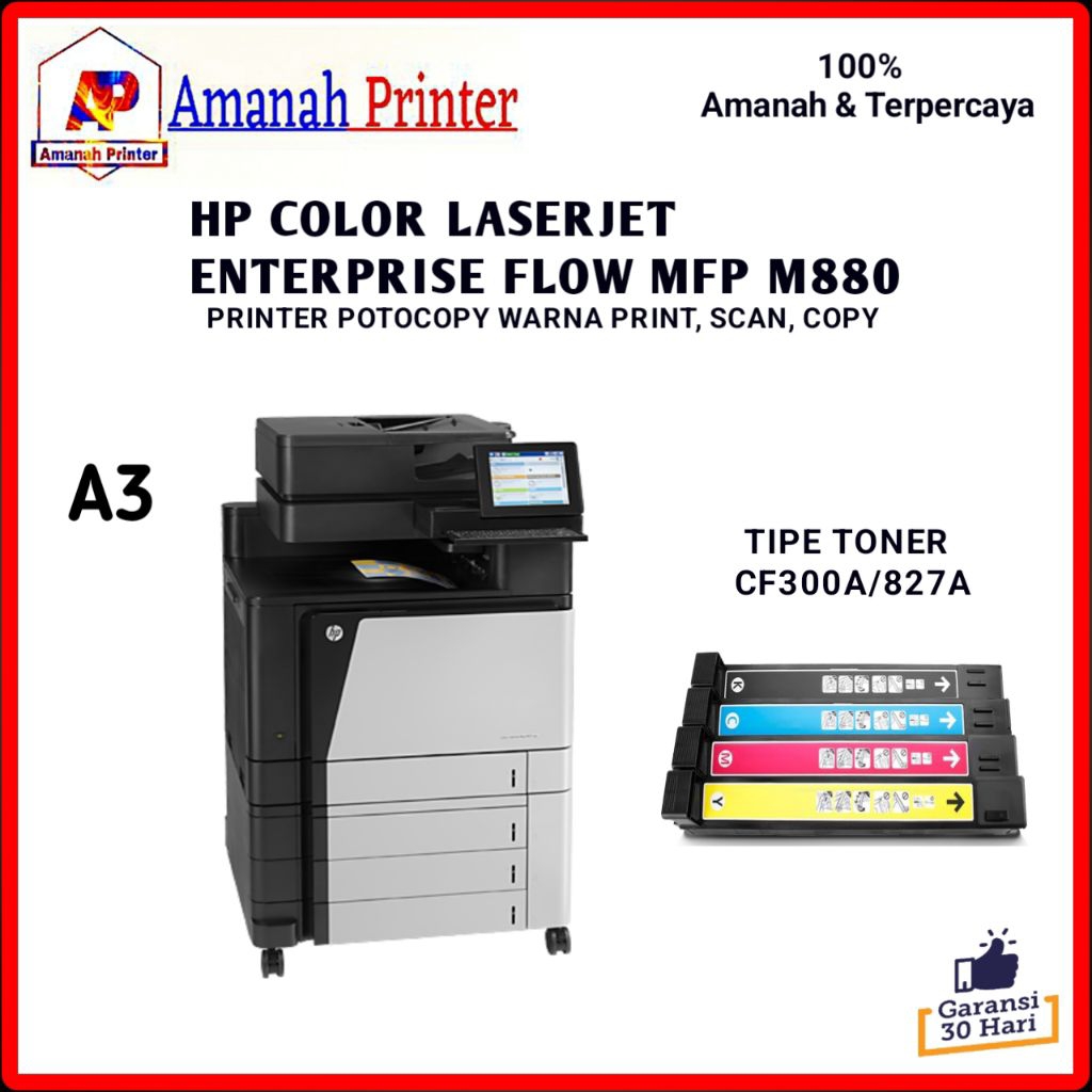 Printer hp color Laserjet enterprise flow mfp M880 Printer A3 print scan copy