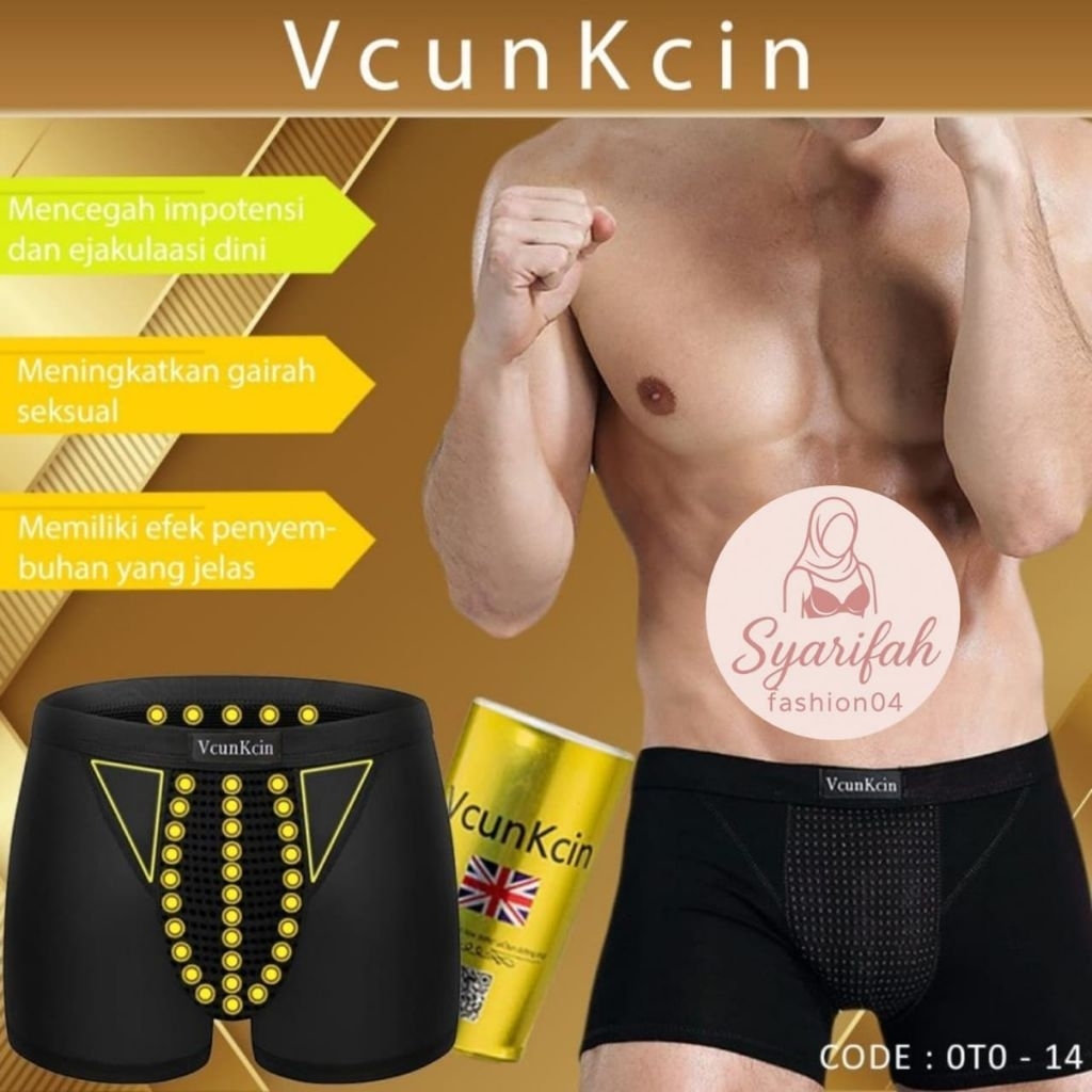 VCUN KCIN VCUNKCIN CELANA DALAM BOXER KESEHATAN PRIA LON MAGNETIK
