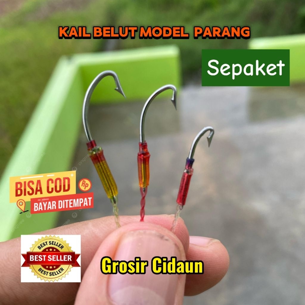 Sepaket Isi 5 ukuran Urek Belut bahan Baja anti Mocel, Kail belut anti Mocel