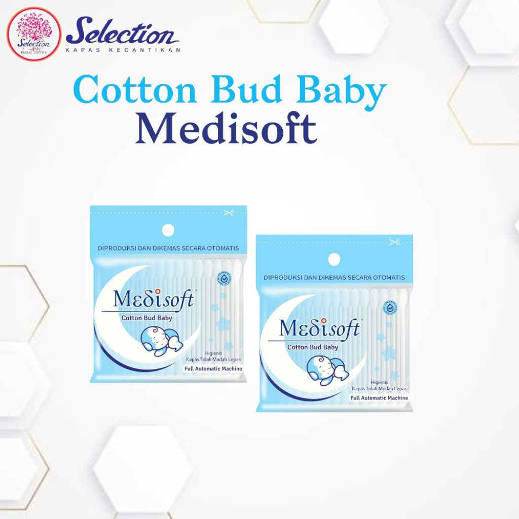 ( 1 Lusin ) COTTON BUD MEDISOFT BAYI 100/ COTTON BUD LEMBUT/COTTON BUD GROSIR/ COTTON BUDURAH