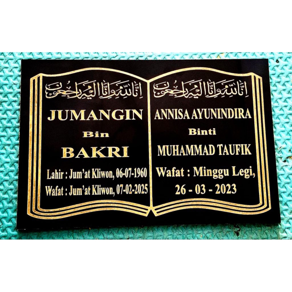 NAMA NISAN KUBURAN 30X20