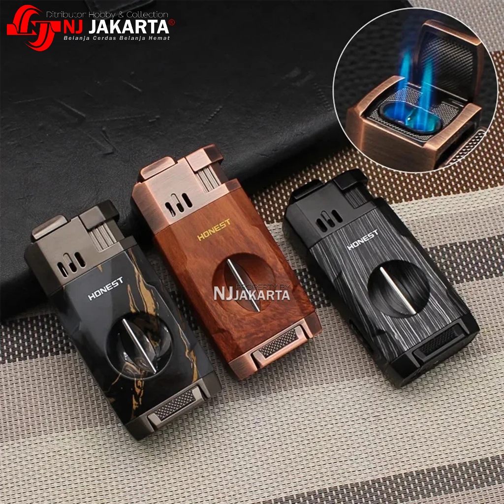 Korek Honest Lighter BCZ-834-1 Dua Api Las Gas / Korek Api Honest