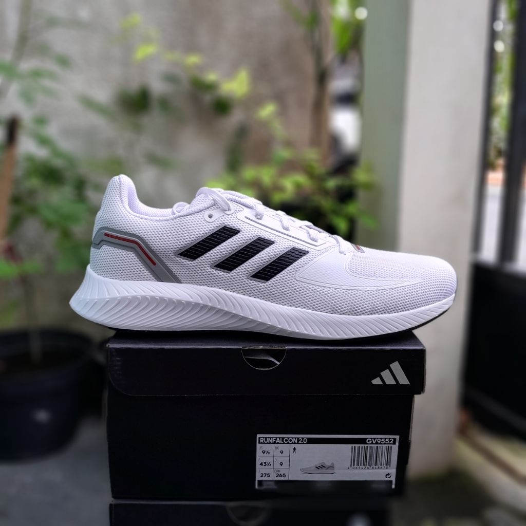 Sepatu Running Adidas Runfalcon 2.0 Putih Original Pria - Size 43