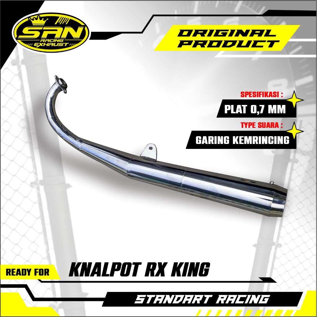 Knalpot standar racing rx king full chrome / rx cobra  / rx special / knalpot rx king standar