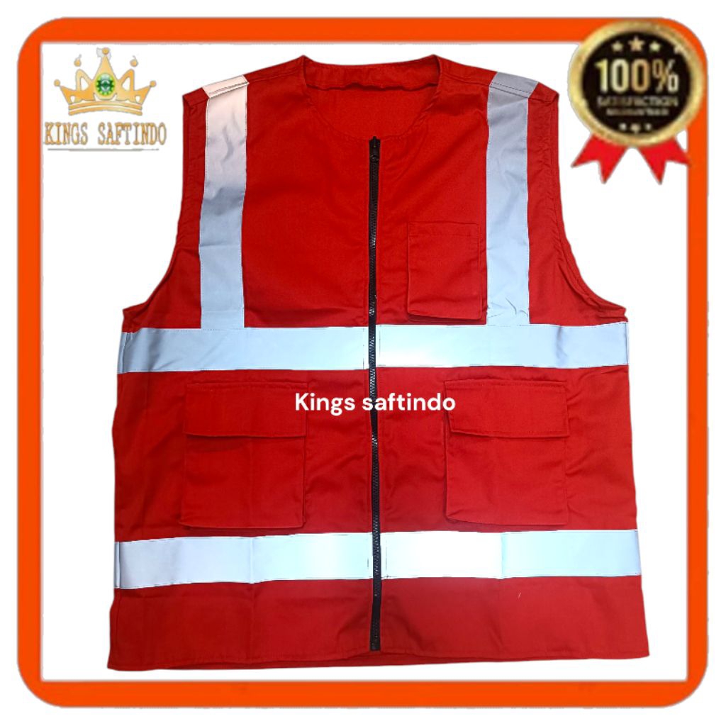 SAFETY VEST WARNA MERAH- ROMPI SAFETY MERAH-ROMPI HSE
