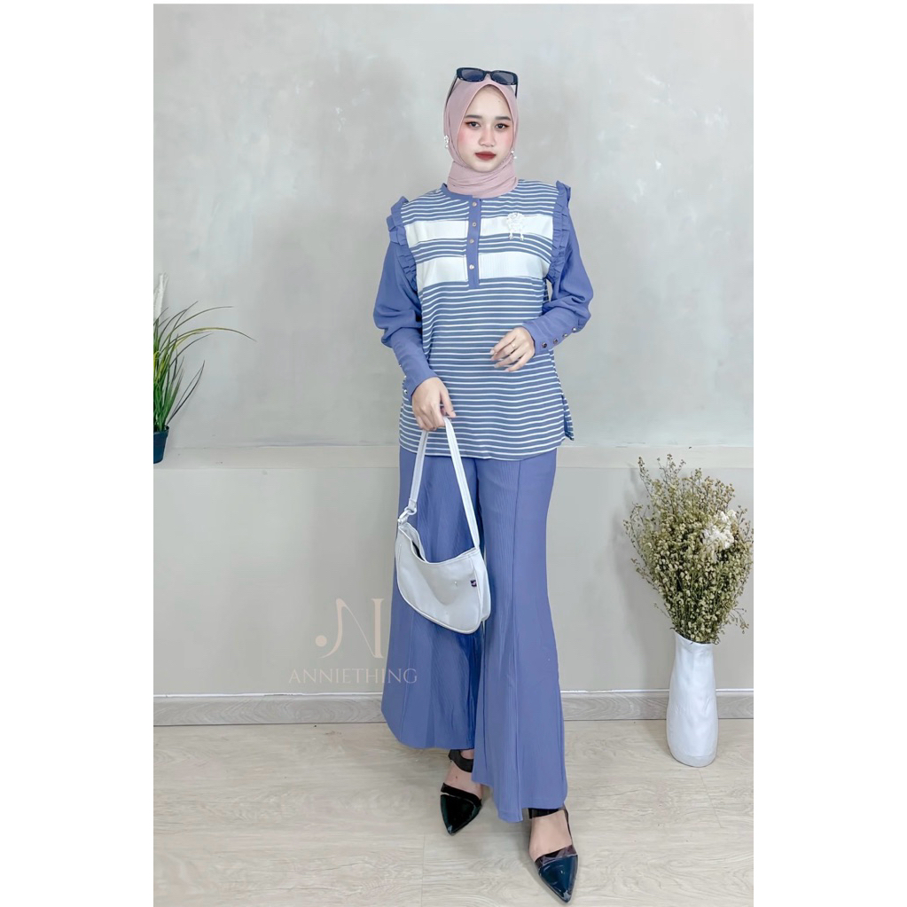 Olivia oneset -Bahan Knitt Premium Import